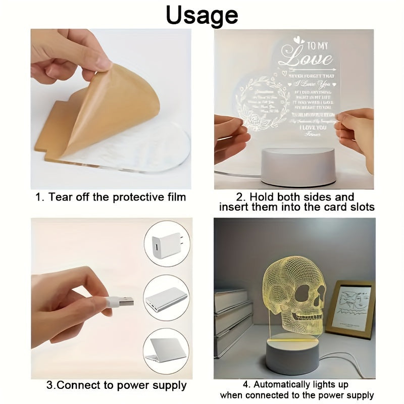 SkullGlow - 3D Geometric Skull LED Table Lamp