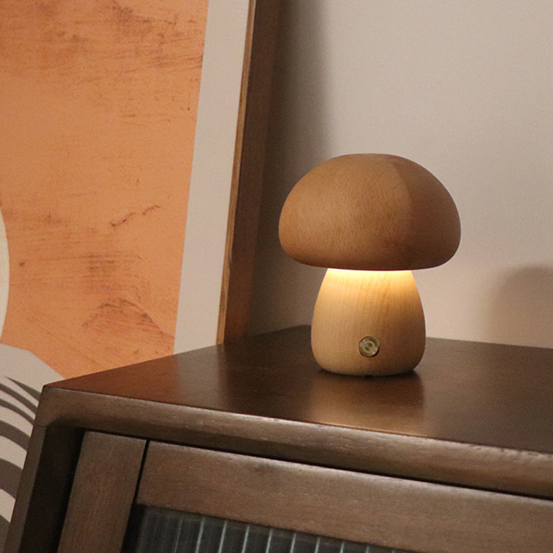 Faunwood - Wireless Wooden Mushroom LED Night Light