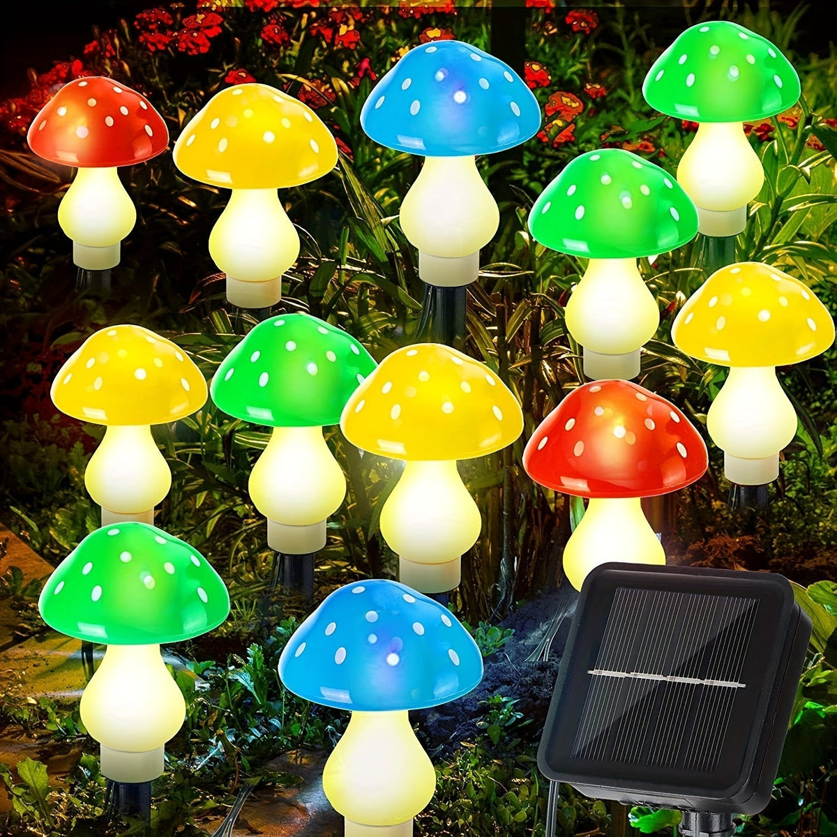 Arbogrove - Solar Mushroom Garden Lights with 8 Lighting Modes