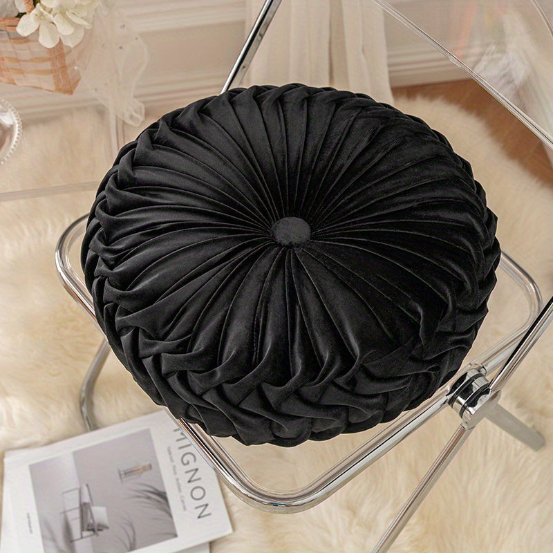 VelvetPumpkin Cushion - Soft Round Velvet Cushion for Your Home
