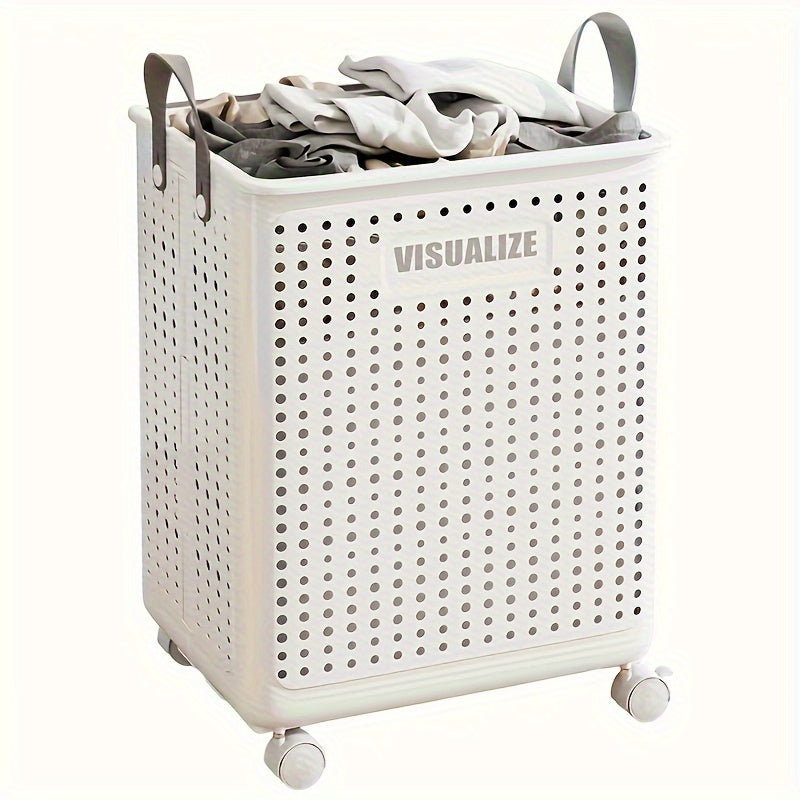 Efficient - Foldable Laundry Basket on Wheels for Easy Transport