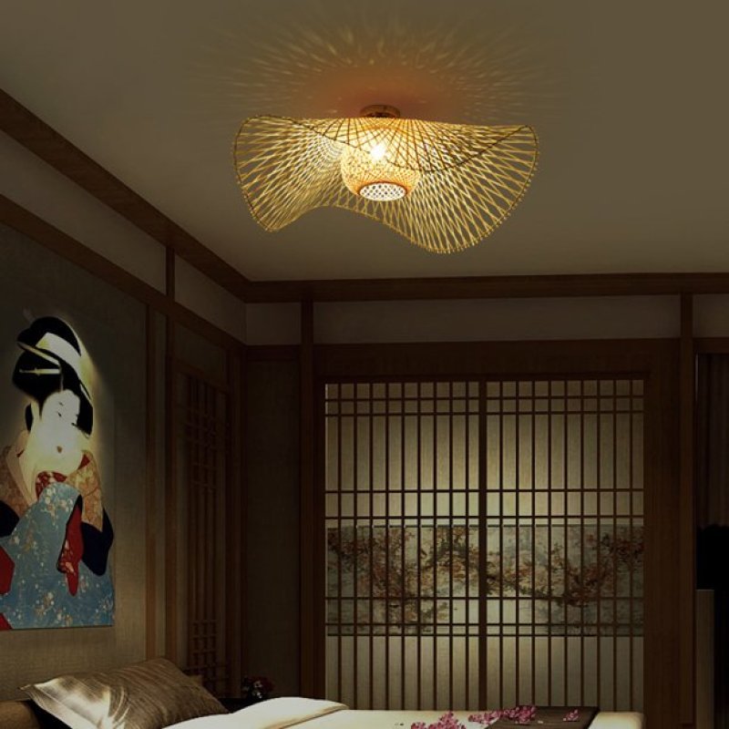 MutoCraft Pendant - Elegant Japanese-Style Rattan Pendant Light