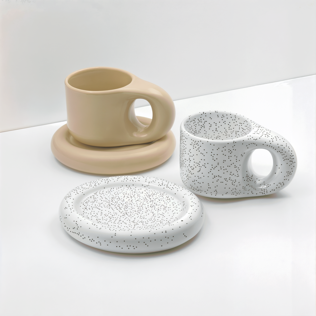 Timeless Elegance - Handmade Porcelain Cup and Saucer Set