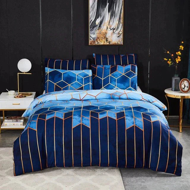 Verlyn - Breathable Cooling Geometric Duvet Cover