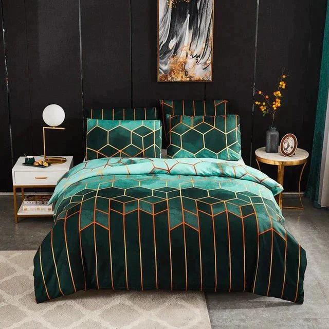 Verlyn - Breathable Cooling Geometric Duvet Cover