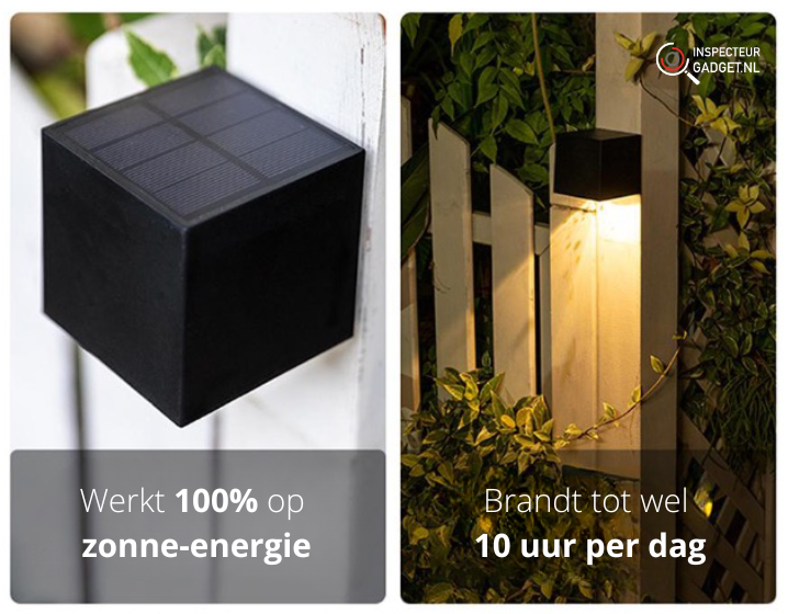 Solar LED Cube Wall Light Deluxe - Wireless Outdoor Lighting