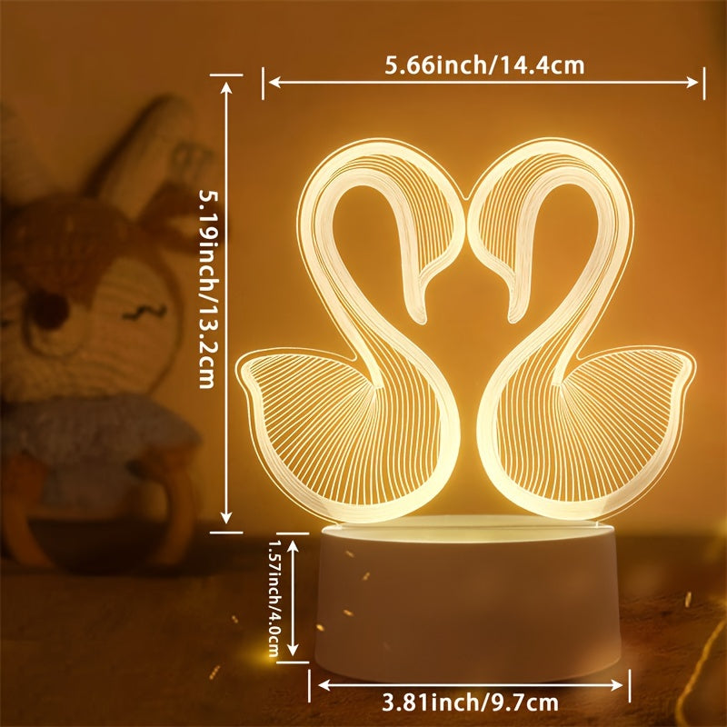 Dulcette - Modern Acrylic 3D LED Table Lamp