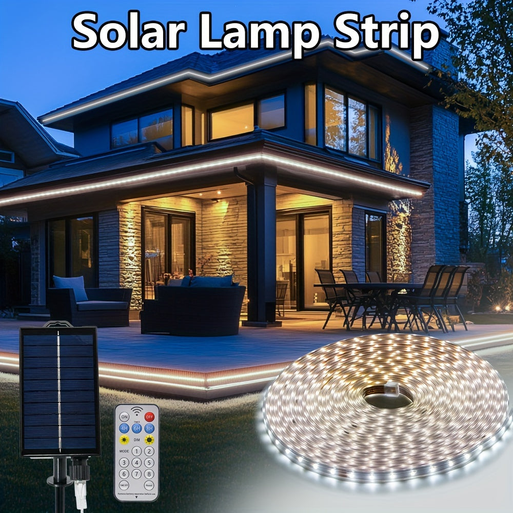 SolarFlex Light - Flexible Solar LED Strip with Remote Control for Outdoor Use