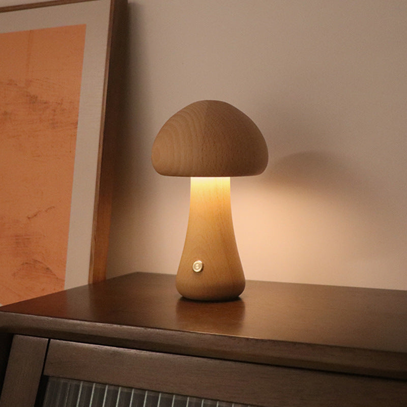 Faunwood - Wireless Wooden Mushroom LED Night Light