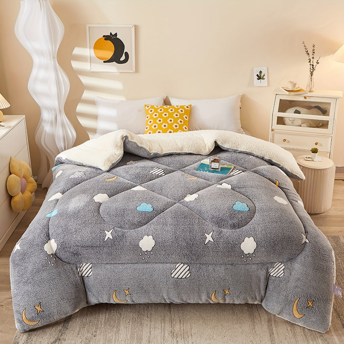 FloralDream - Soft Winter Fleece Duvet with Floral Print