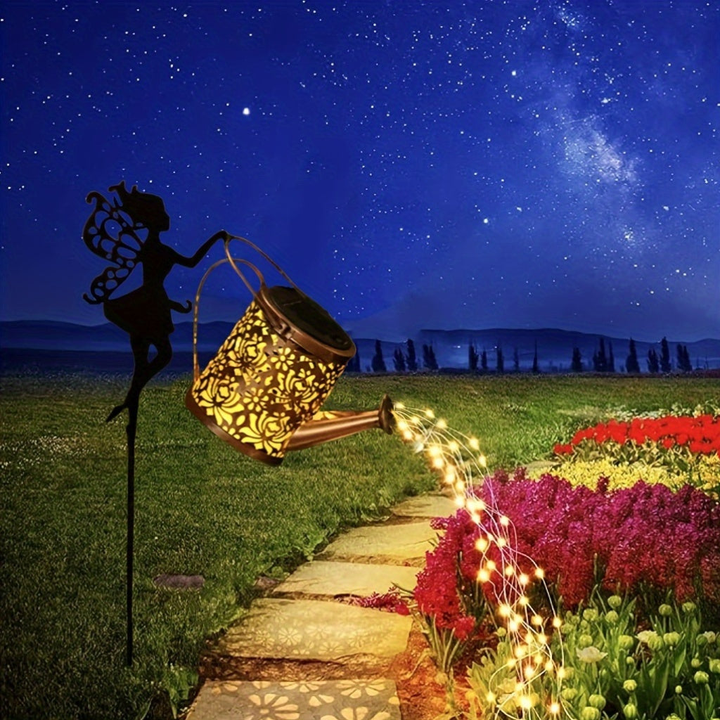 SolarSprinkle - Solar Powered Light-Up Watering Can Garden Decor