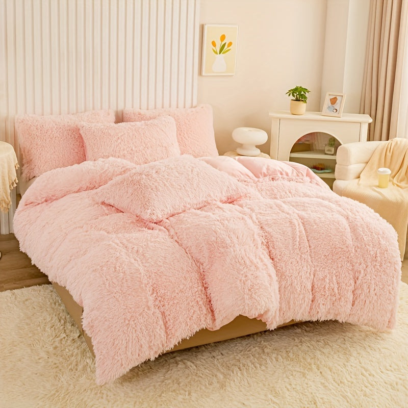IndulgeNest - Ultra Soft Plush Duvet Cover Set with Zip Closure