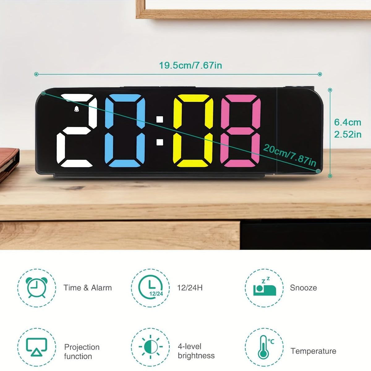 TimeView - Modern Digital Alarm Clock with Time Projection