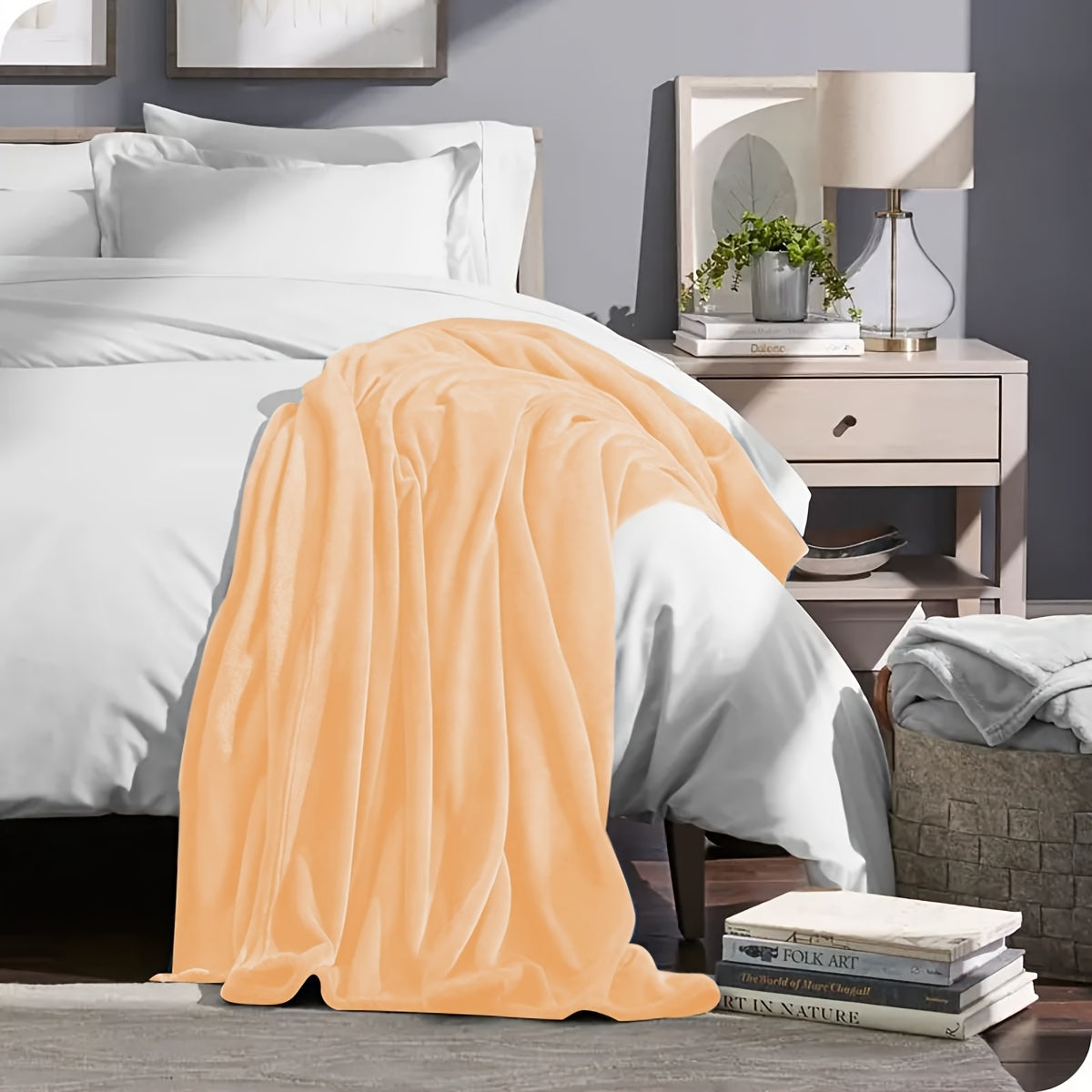 AlbaNest - Soft Flannel Fleece Throw for Sofa and Bed