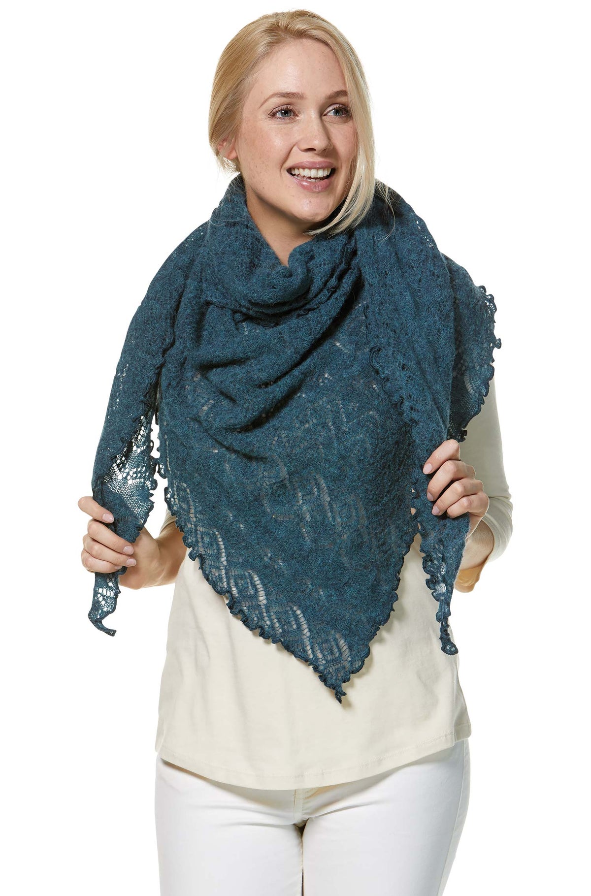 SoftWeave - Lightweight and Elegant Open-Knit Scarf