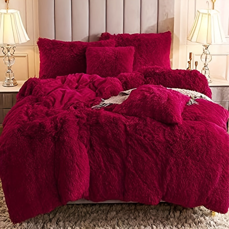 IndulgeNest - Ultra Soft Plush Duvet Cover Set with Zip Closure