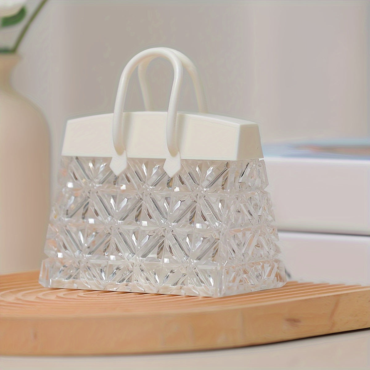 GlowSquare - Square LED Table Lamp with Polished Finish