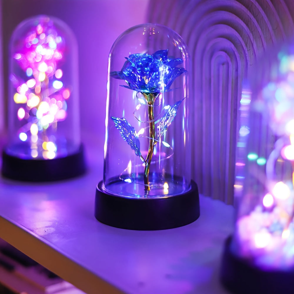 GoldenRose - Lampe fleur decorative pour une ambiance romantique