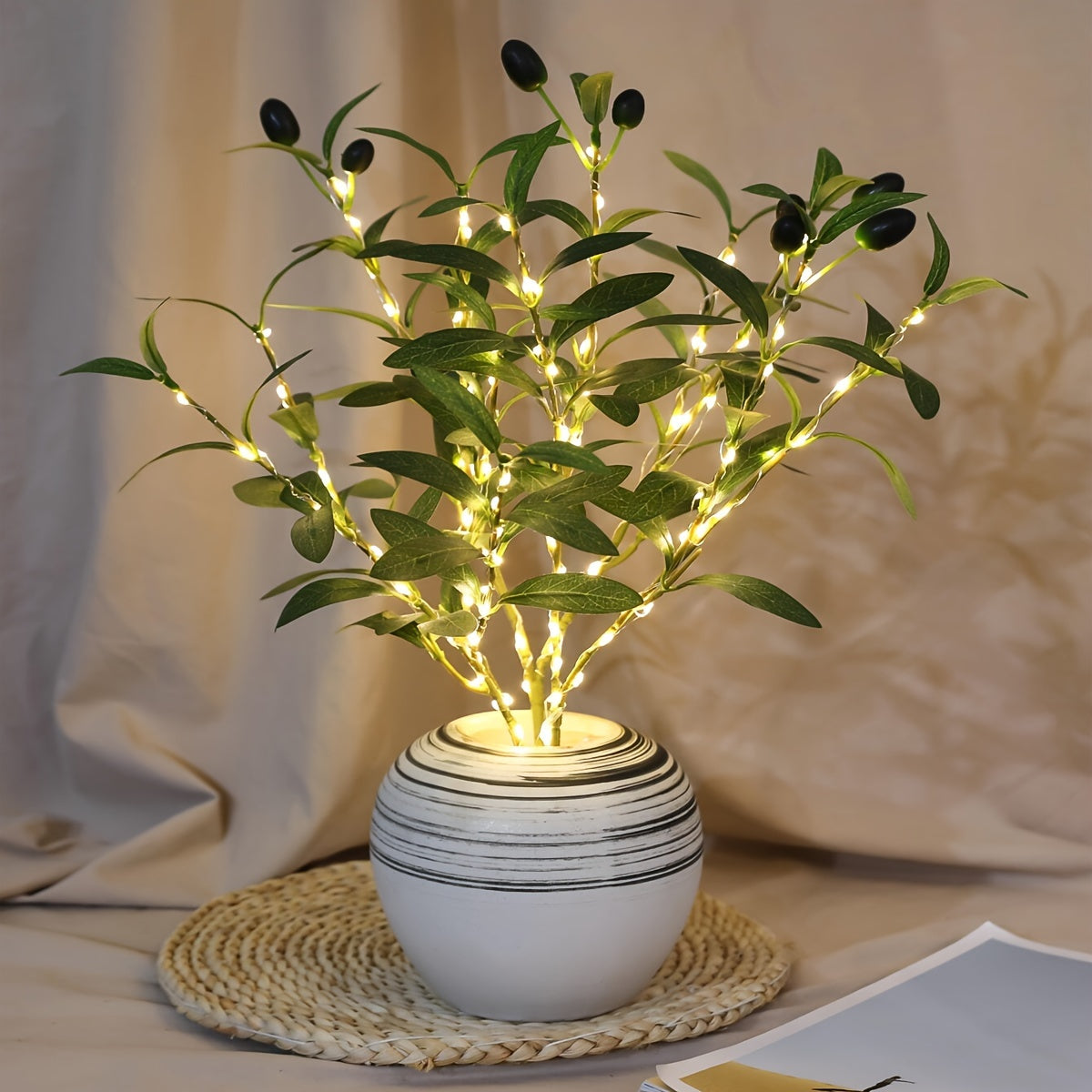 LumiTak - Olive Branch LED Table Lamp