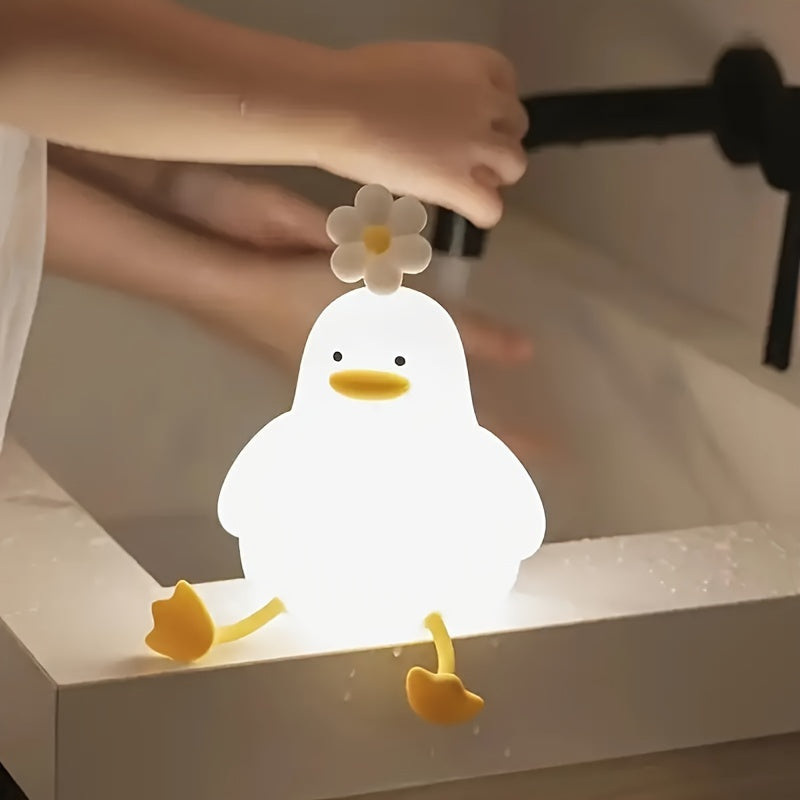 BloomDuck - Dimmable Silicone Night Light with Clap Control