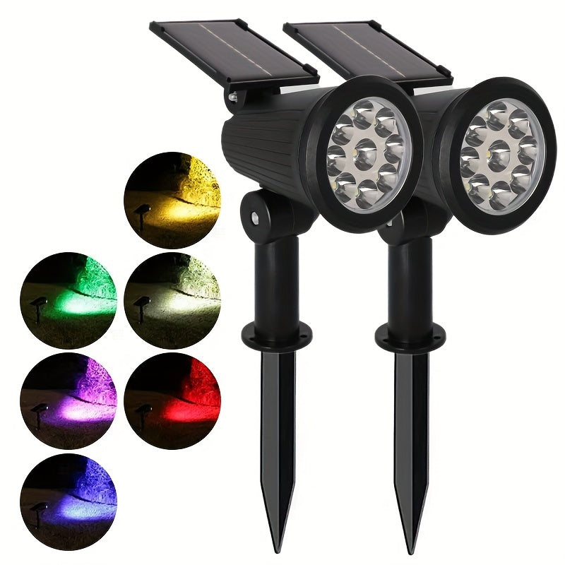 SolarLuxe Spotlight - 9 LED Solar Garden Spotlight