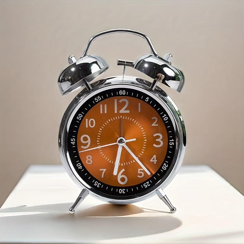 TimeBell - Retro Metal Bell Alarm Clock for Bedroom and Travel