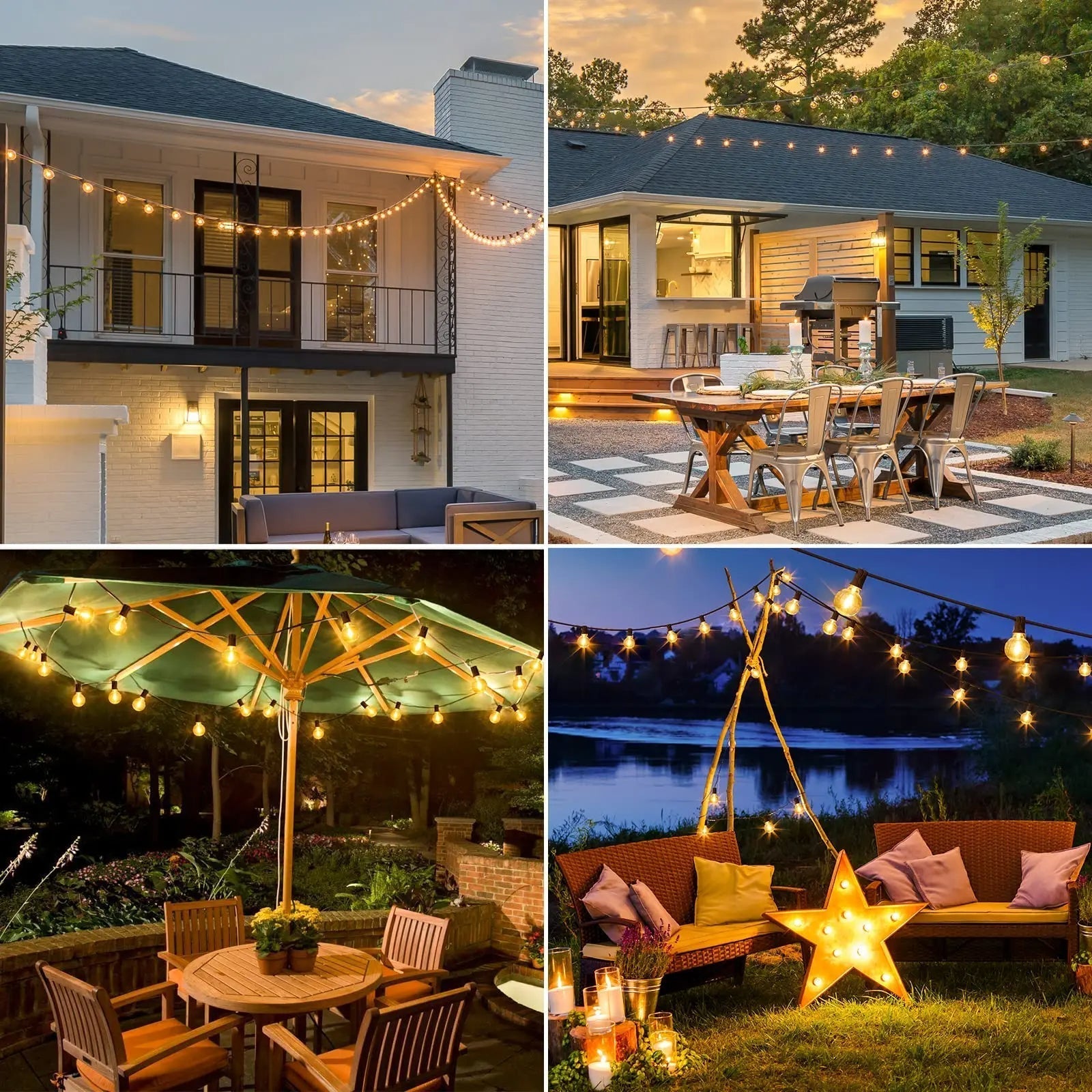 OutdoorGlow - Guirlande Lumineuse LED pour Jardin et Terrasse
