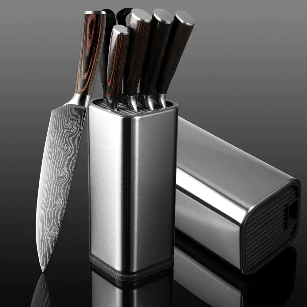MessenMeester - Porte-Couteaux en Acier Inoxydable pour Cuisine