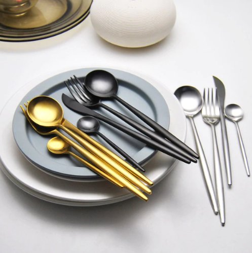 EliteDine - 24-Piece Gold and Silver Cutlery Set for Luxury Dining