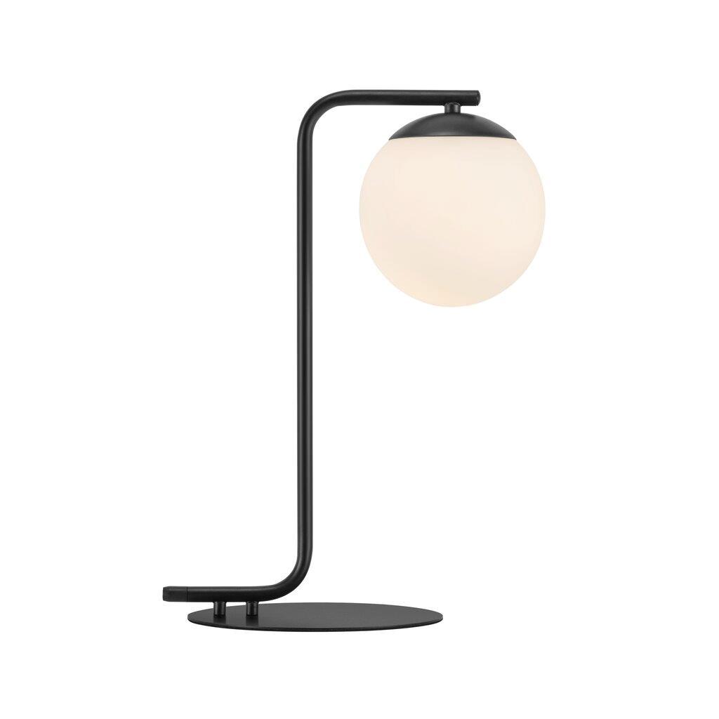 Grant Prestige - Black Table Lamp with Opal Glass Dome