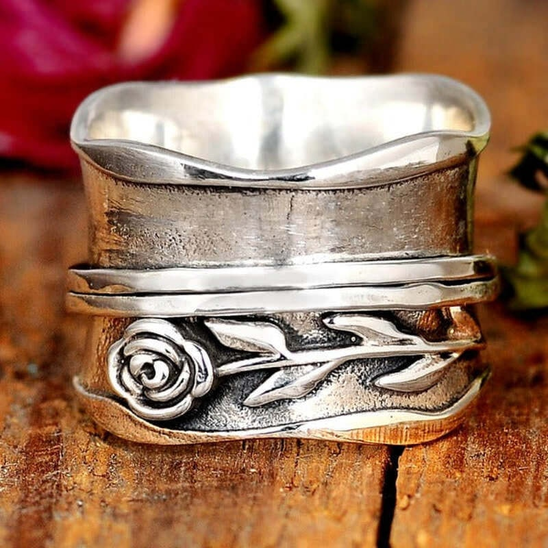 Lavender - Delicate Handcrafted Silver Floral Ring