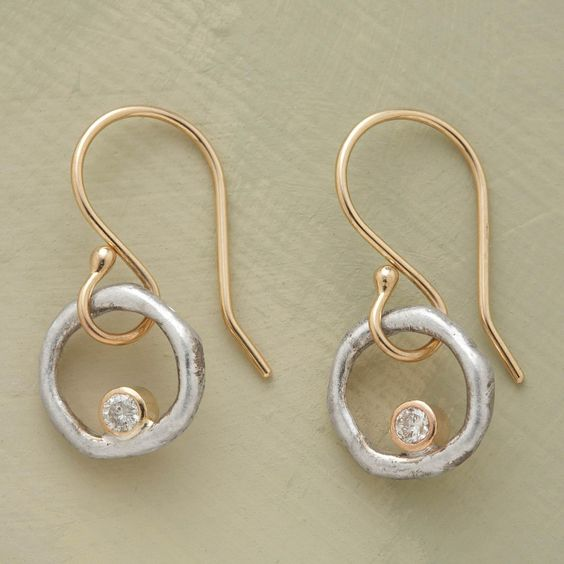 Seraphina Boucles Or Argent Vintage – Zircone Éclat