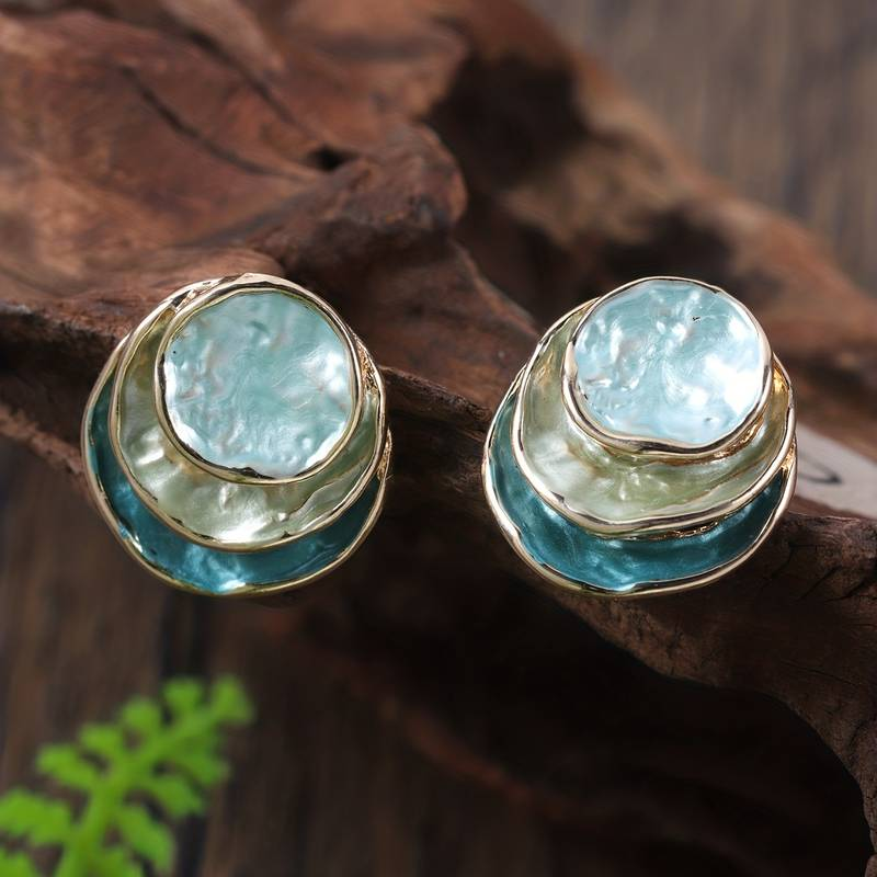 Celina - Vintage Layered Circle Earrings