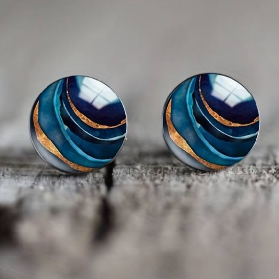 Noor - Elegant Blue Vintage Earrings