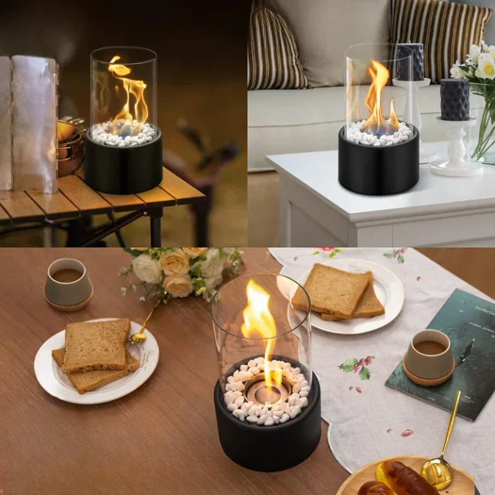 GlowLuxe - Lanterne de Table Feu Portable Élégante
