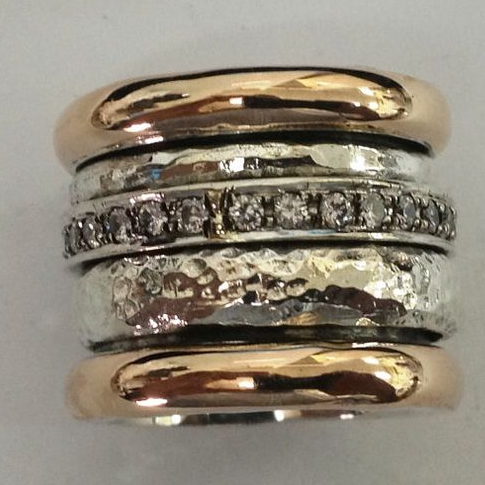 Luciana - Chunky Vintage Gold Ring with Layered Design