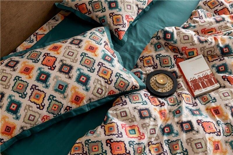 Casablanca - Egyptian Cotton Duvet Cover Set with Oriental Print