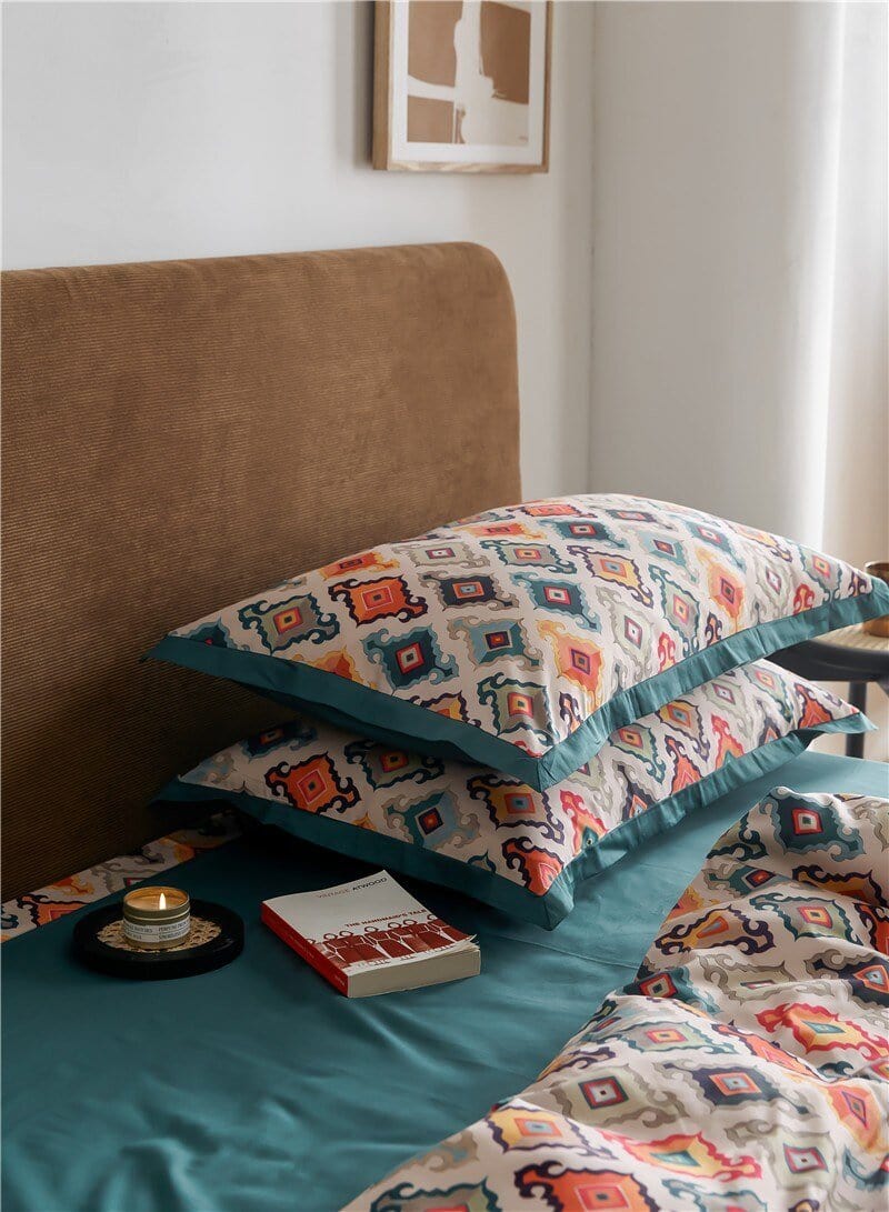 Casablanca - Egyptian Cotton Duvet Cover Set with Oriental Print