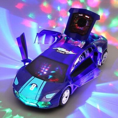 SpeedGlider - 360 Police Car Toy with LED Lights and Sounds