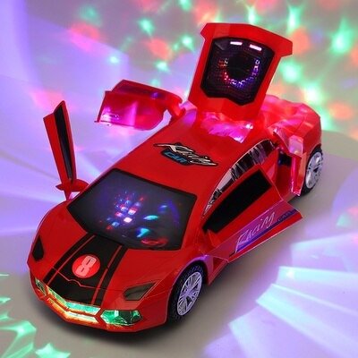 SpeedGlider - 360 Police Car Toy with LED Lights and Sounds