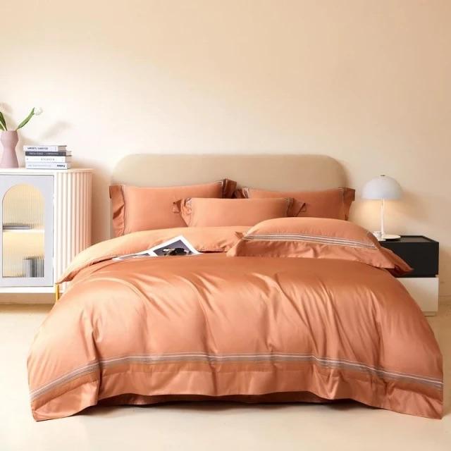 Amsterdam Orange - Parure de lit en coton égyptien de luxe