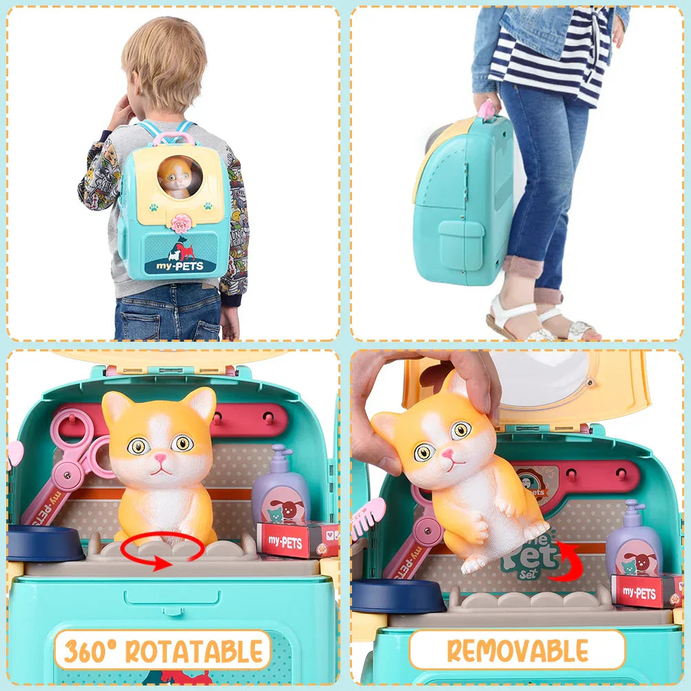 Pet Paradise - Coffret de Toilettage Portable pour Enfants