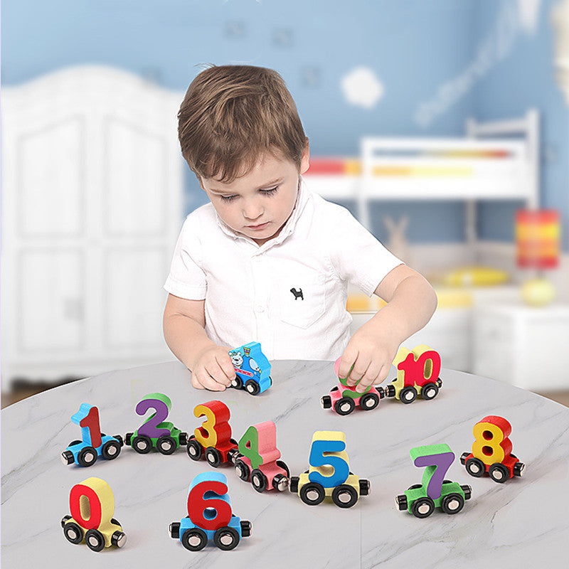 NoviRail - Magnetic Number Train Wooden Educational Toy