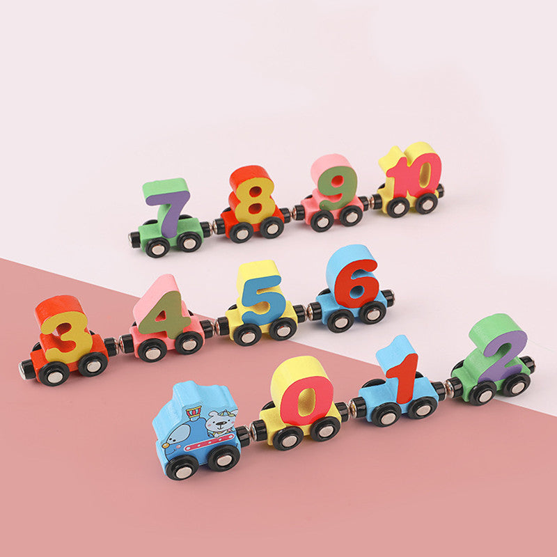 NoviRail - Magnetic Number Train Wooden Educational Toy