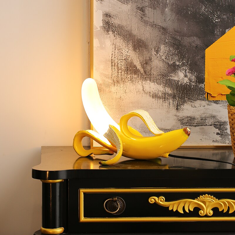 Banana Lights - Elegant Art Deco Resin Table Lamp