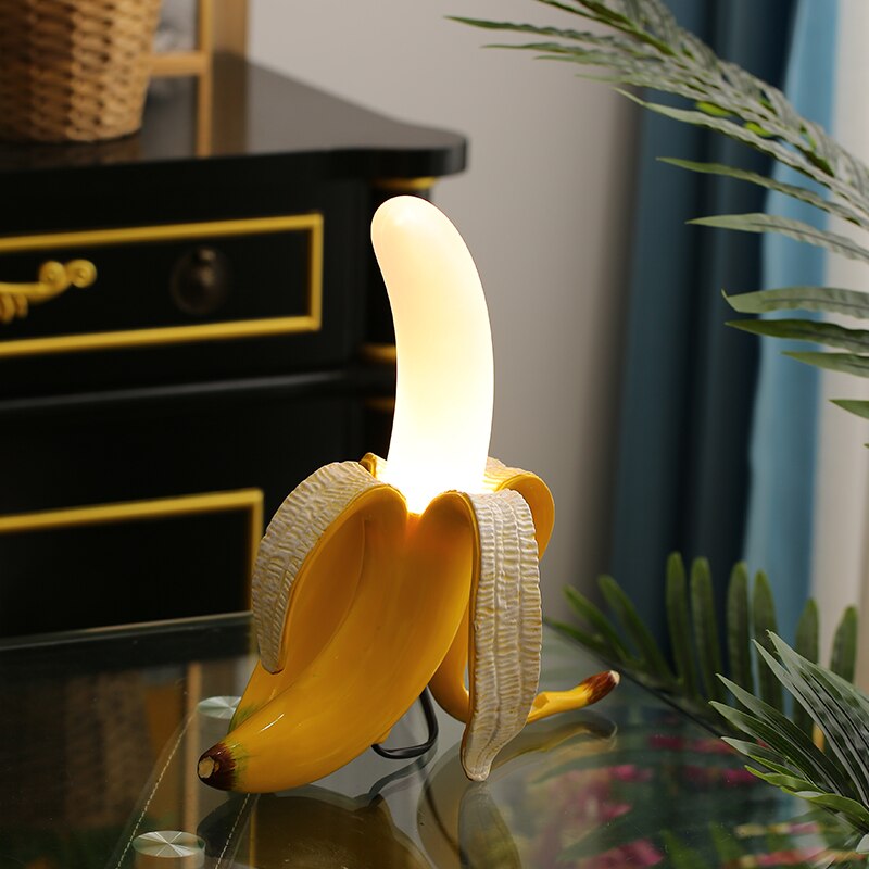 Banana Lights - Elegant Art Deco Resin Table Lamp
