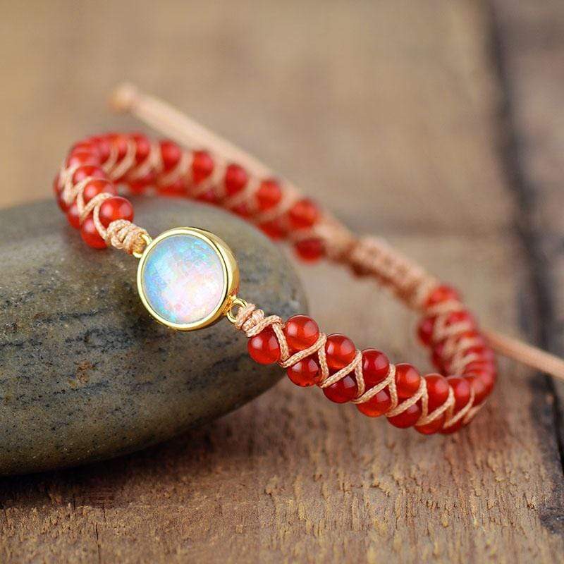 Aurielle - Bracelet de yoga en améthyste et opale
