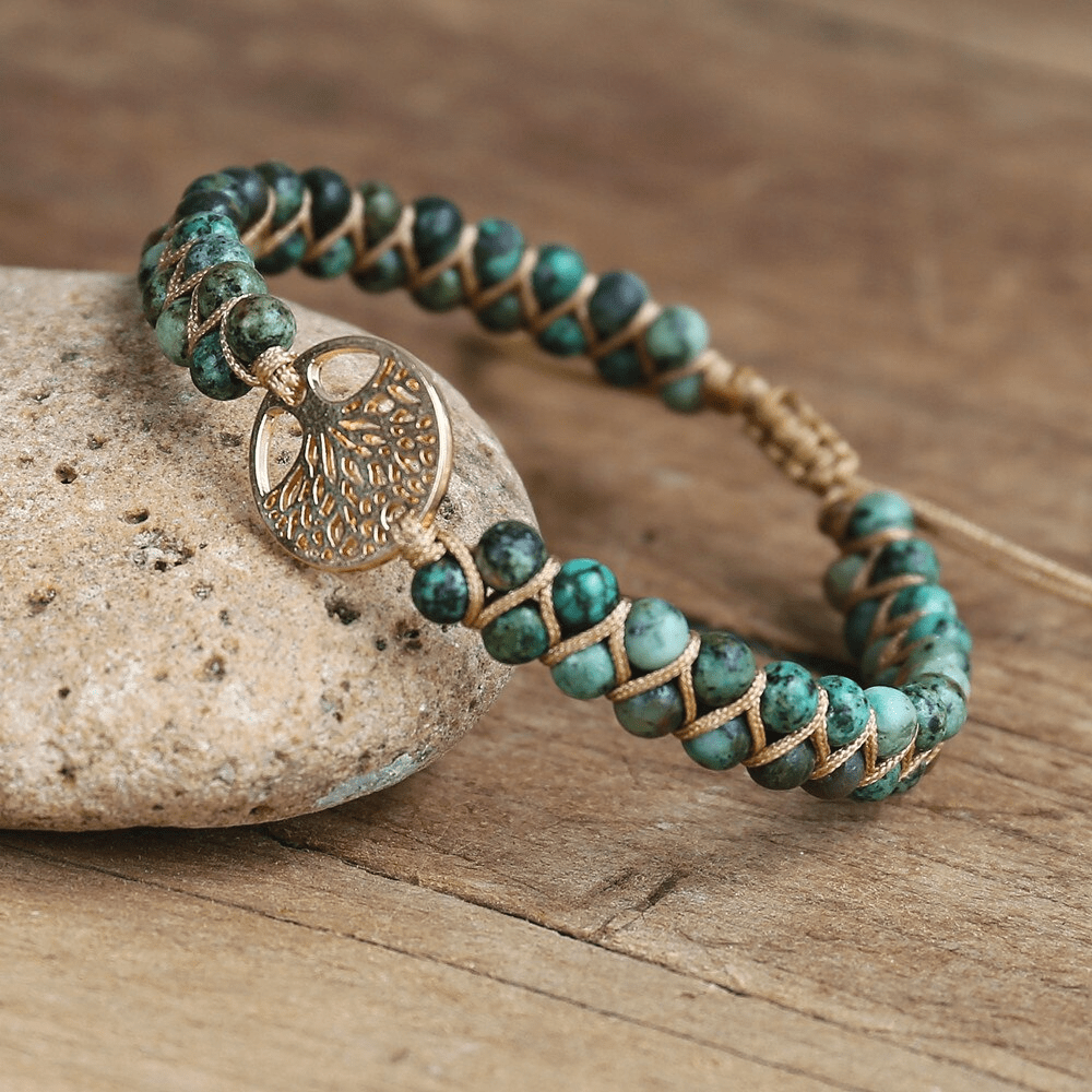 Auralyn - Bracelet en jaspe arbre de vie