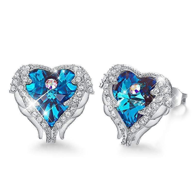 Celina - Boucles d'oreilles aile d'ange argentées