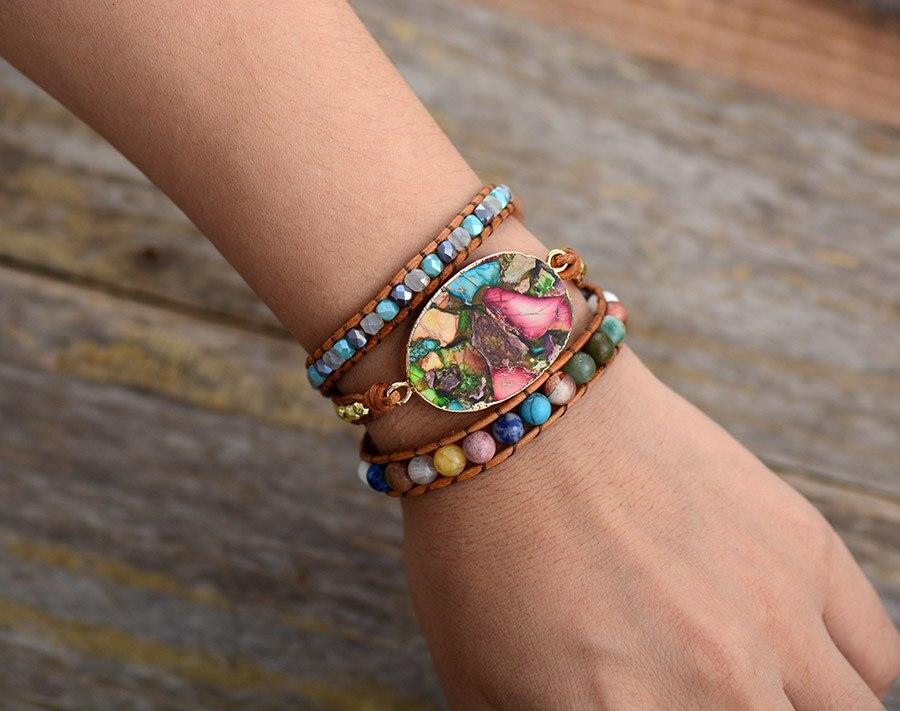 Aurora - Bracelet déesse en amazonite